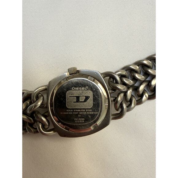Vintage Women's Y2K Diesel Watch DZ 2096 Stainless Steel Double Chain Expander - Picture 4 of 7